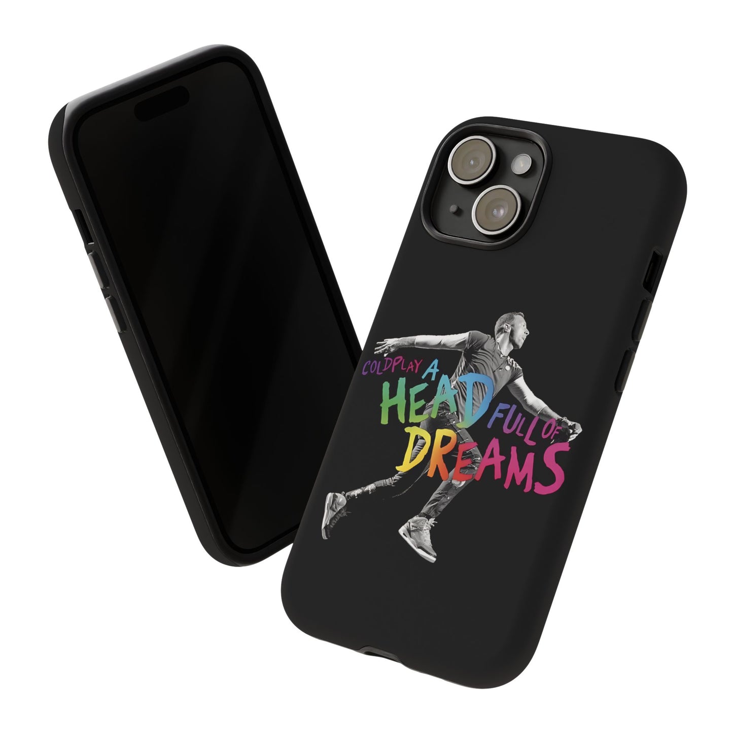 Premium Tough Case for iPhone 12 to 16 Pro Max Showcasing Coldplay A Head Full of Dreams Chris