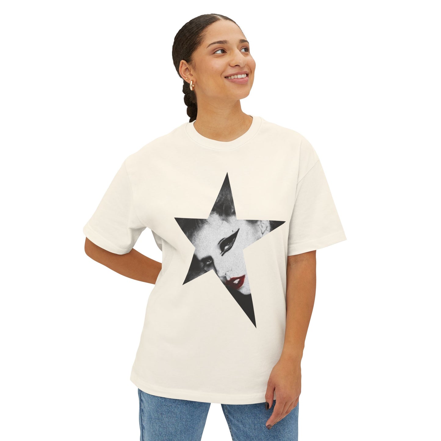 Born This Way Star Face-Unisex Oversized Tee