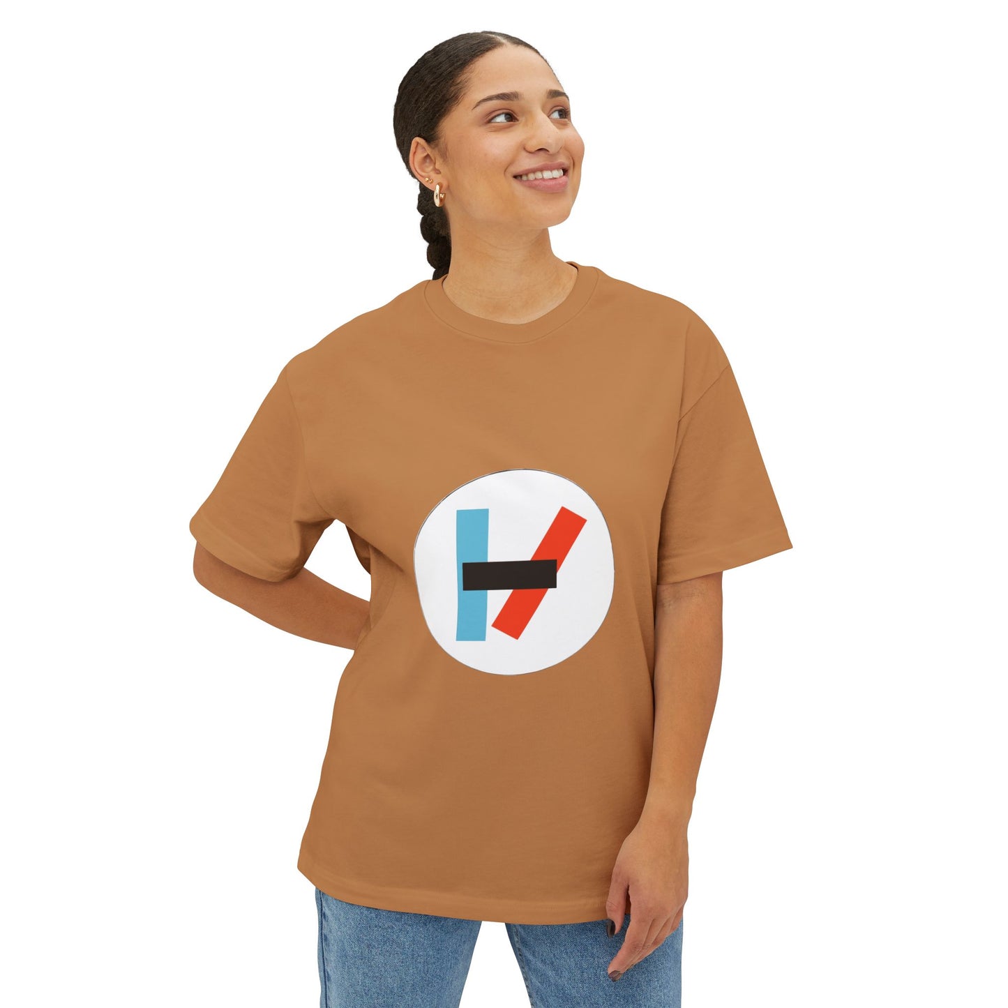 Circle Flame Unisex Oversized Boxy Tee