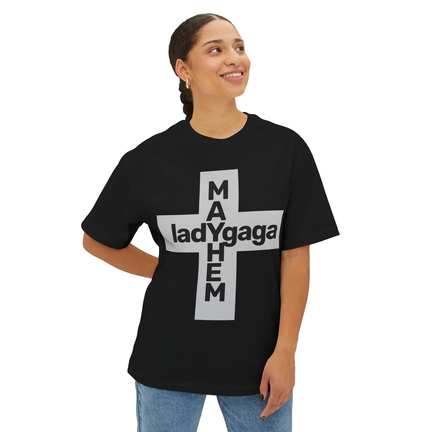 Lady Cross Mayhem-Unisex Oversized Tee