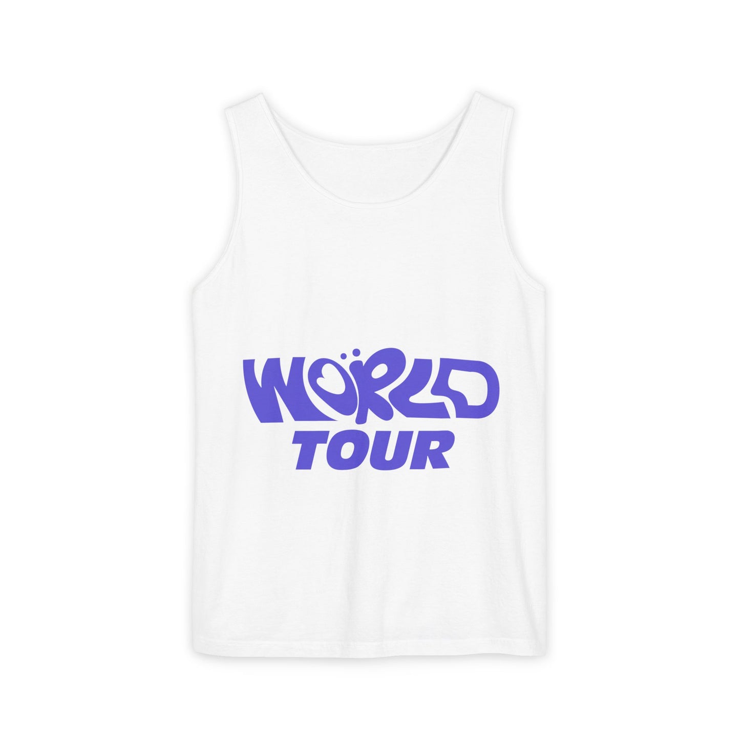 World Tour Bubble Letter-Dyed Tank Top