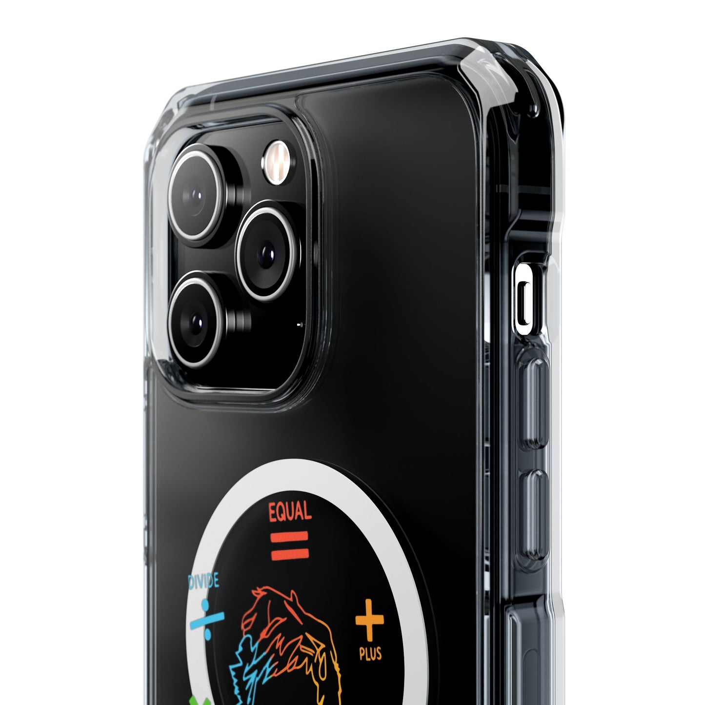 Minimalist Divide Symbol with Brush Magnetic Clear Impact Case