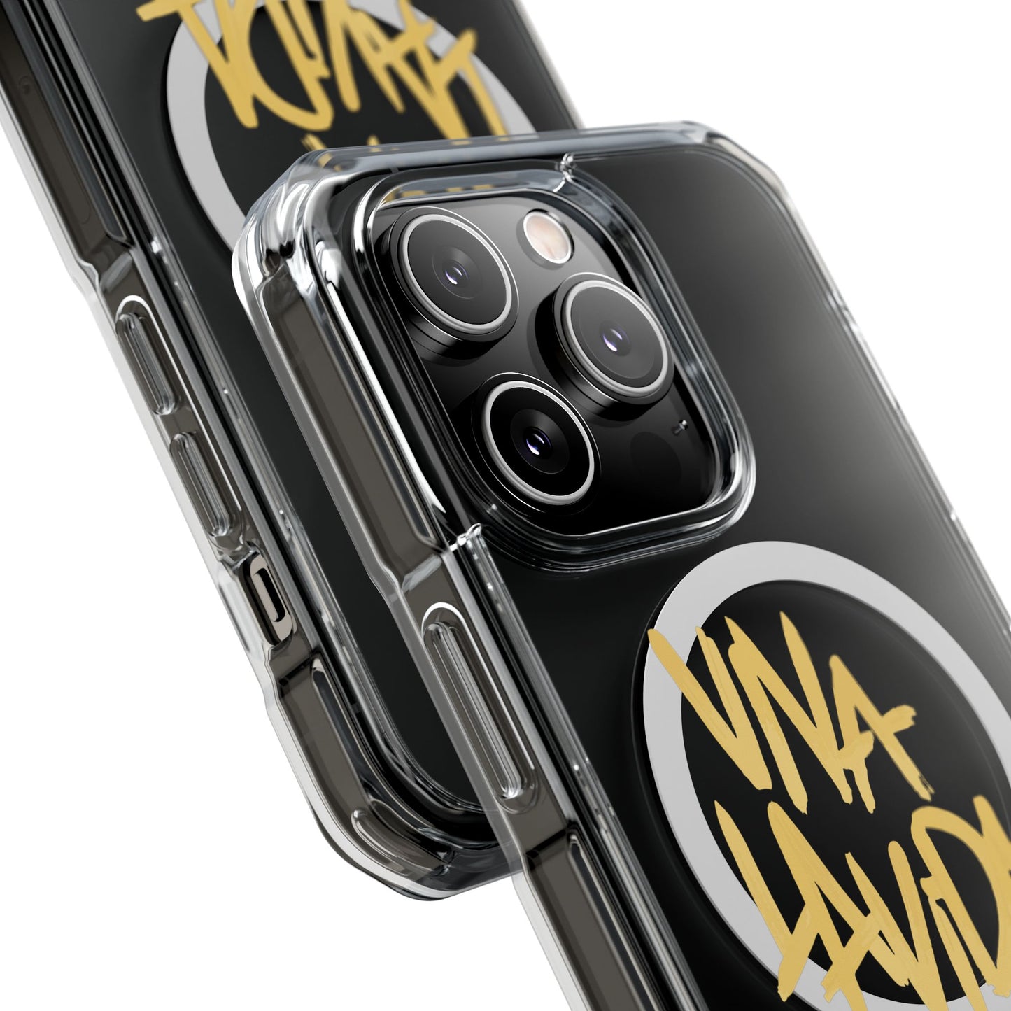 Golden Brush Script Magnetic Clear Impact case