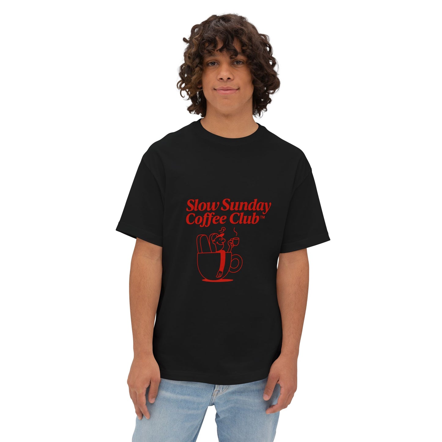 Unisex Oversized Tee – Snazzy Coffe Club Edition