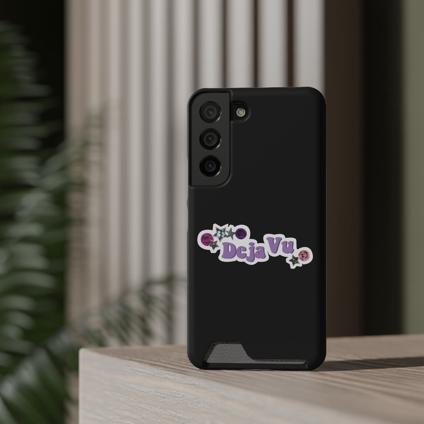 Phone Case + Card Holder For Samsung S21 to S22 – Olivia Rodrigo Deja Vu | Black Edition