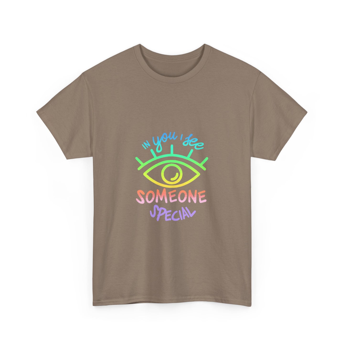 Vibrant Eye and Text Unisex Cotton Tee