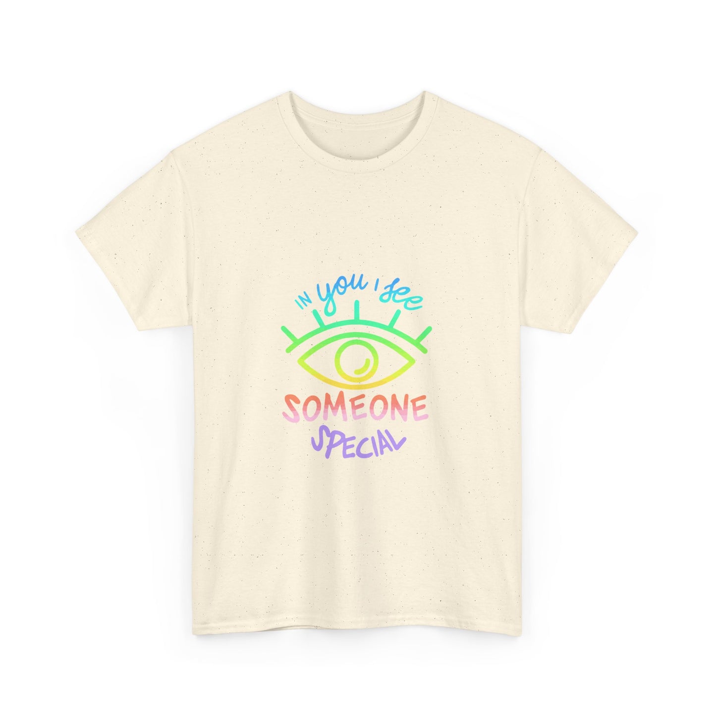 Vibrant Eye and Text Unisex Cotton Tee