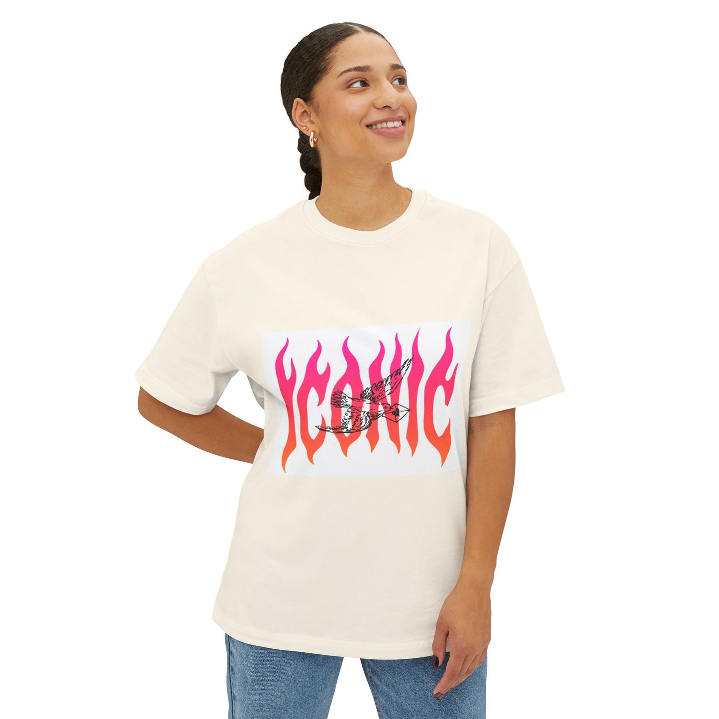 Flame Flight Iconic Unisex Oversized Boxy tee