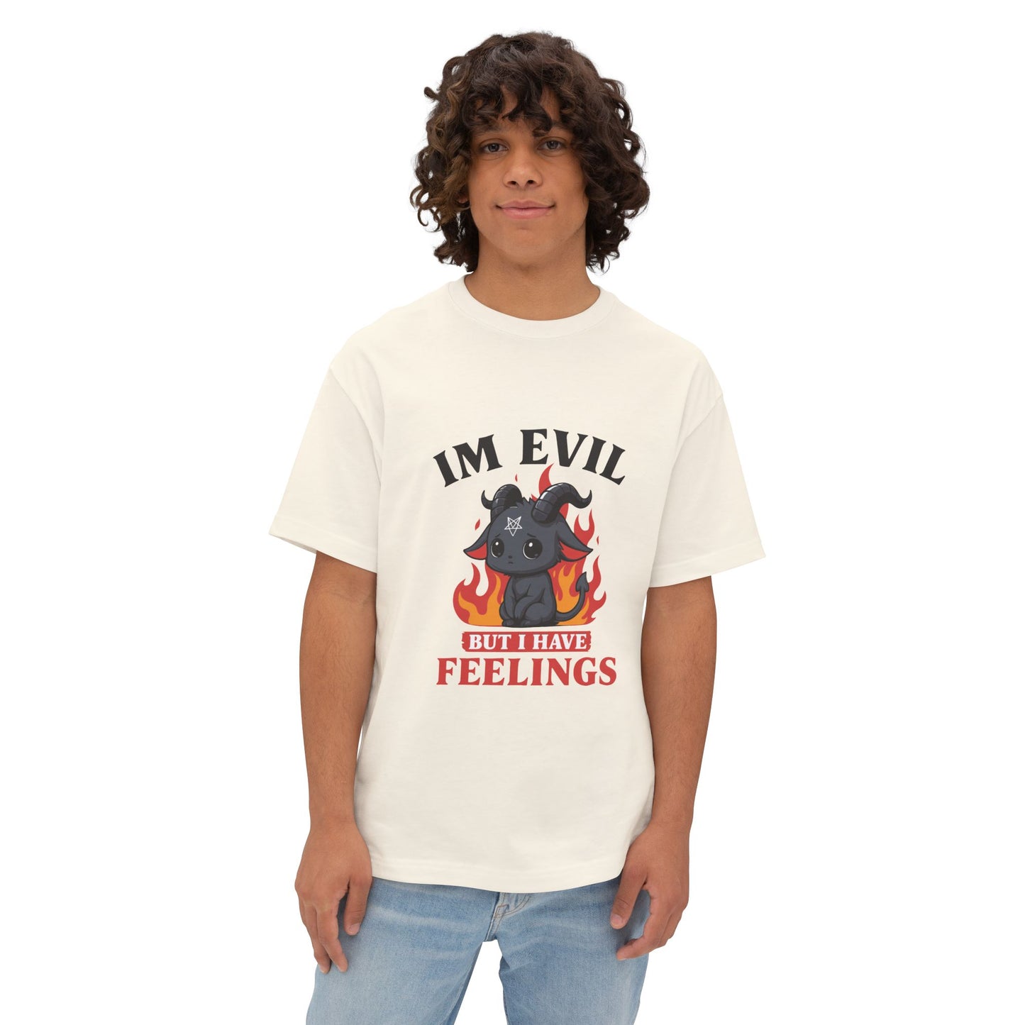 Oversized boxy Tee – Snazzy Evil Edition