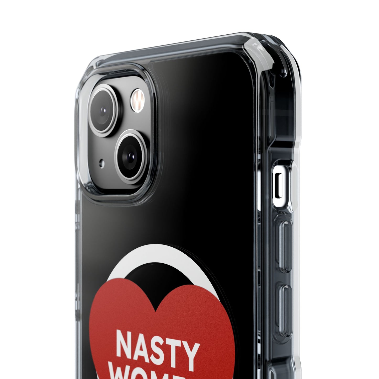 Nasty Women Heart Magnetic Clear Impact cases