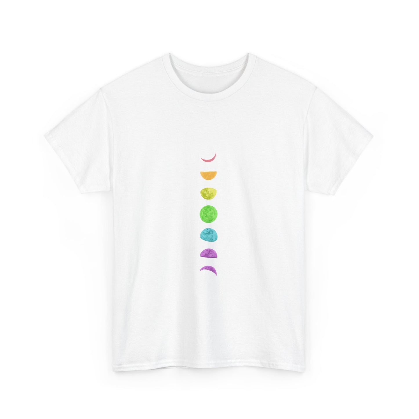 Rainbow Lunar Phases Unisex Cotton Tee