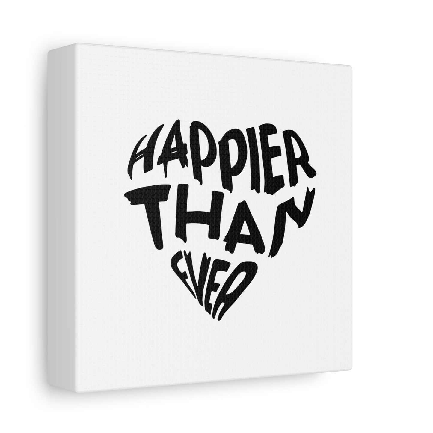 Happier Heart Lettering Matte Canvas