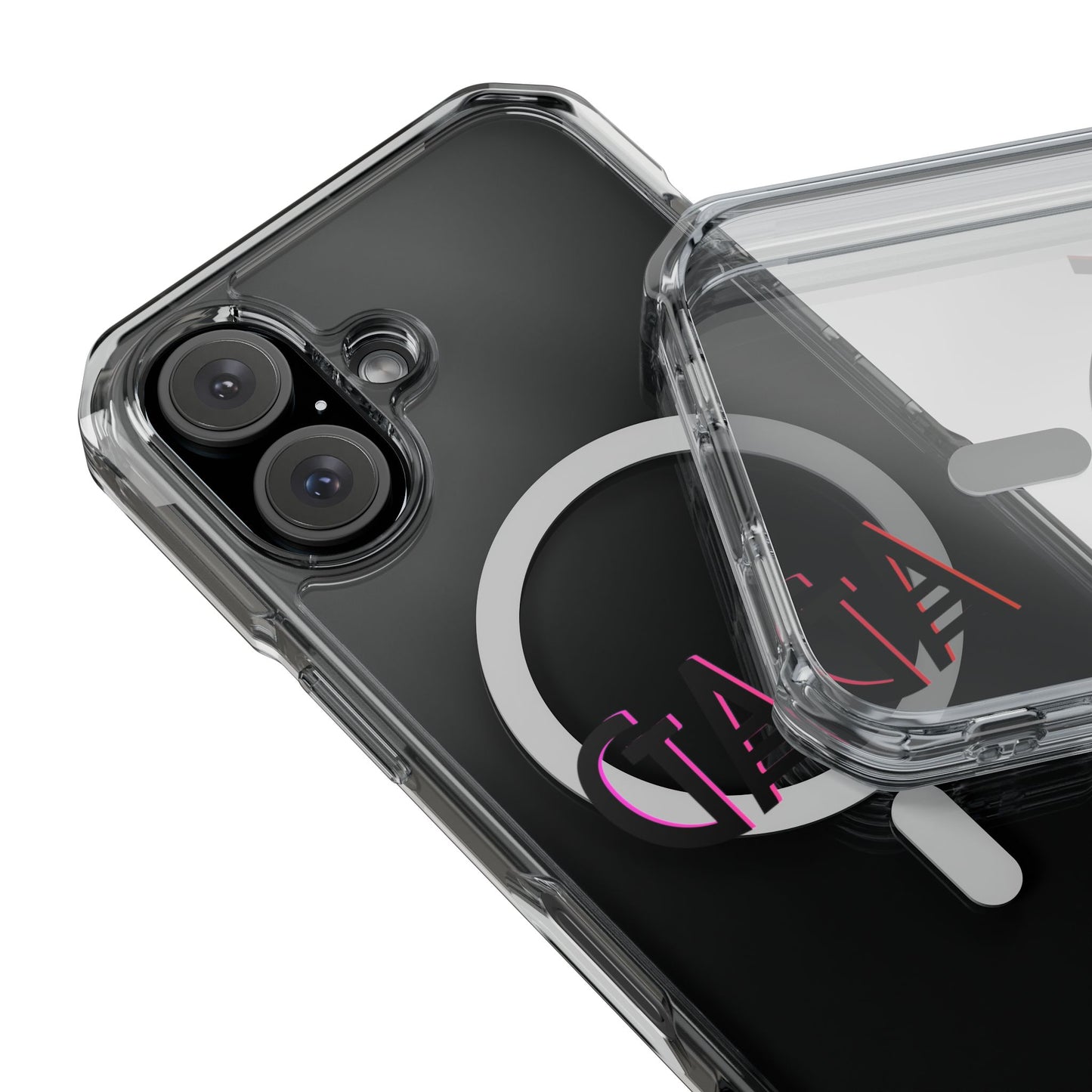 Electric Neon Magnetic clear case