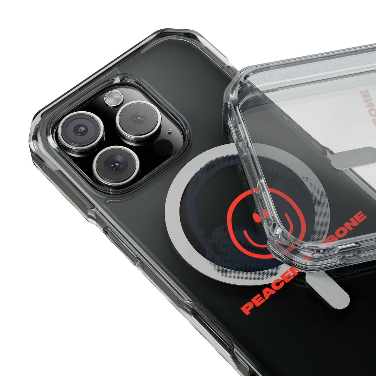 Smiley Beats Graphic Magnetic Clear Impact Case