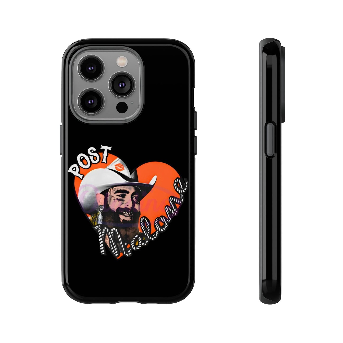 Tough iPhone Case (12–16 Pro Max) – Post Malone Heart Design