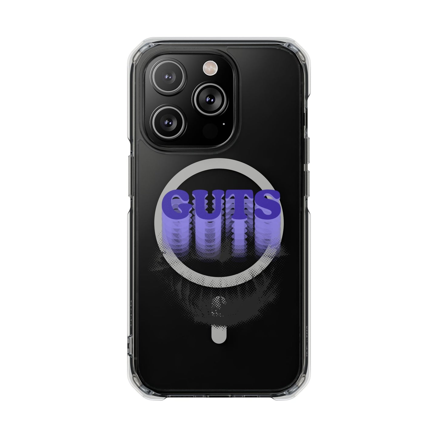 Guts Drip Effect Halftone Magnetic Clear Impact Case