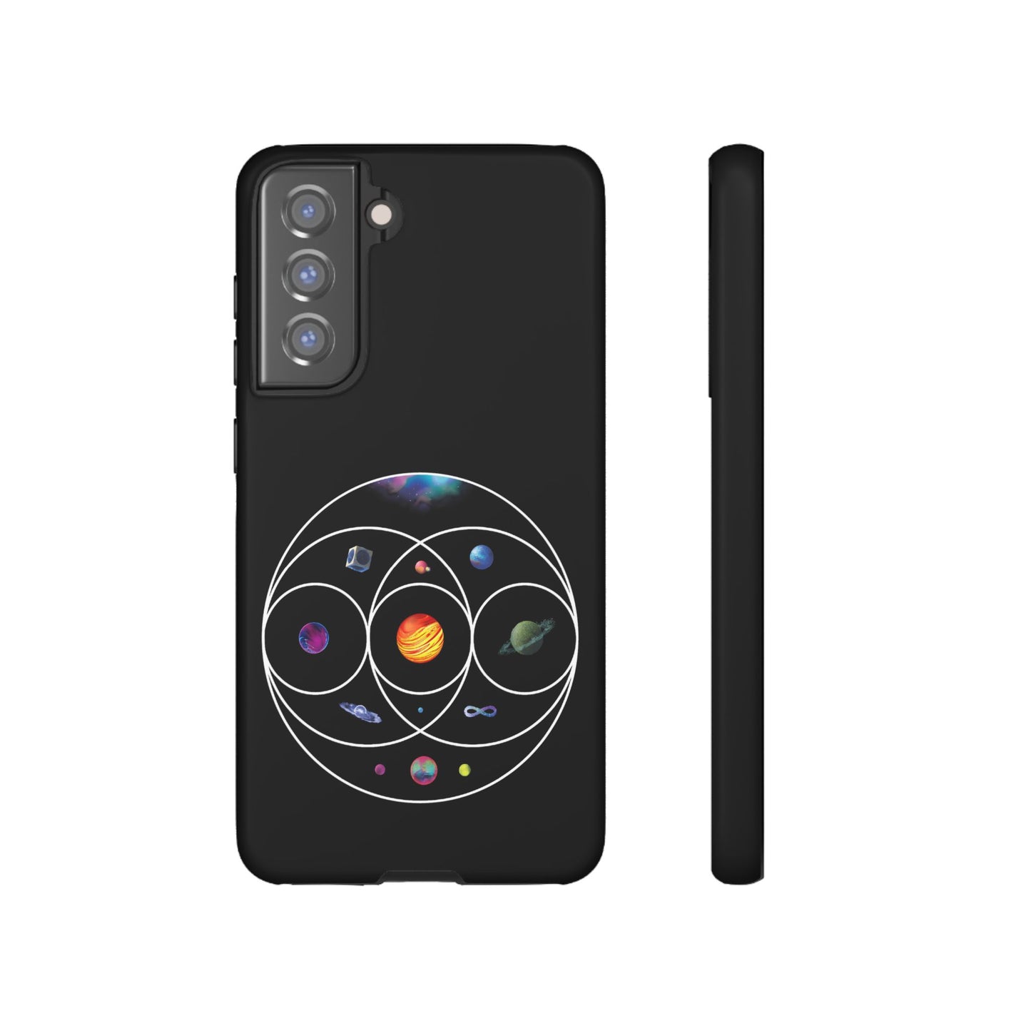 Premium Tough Case for Samsung S21 to S25 Ultra Showcasing Coldplay’s Illustration Concept