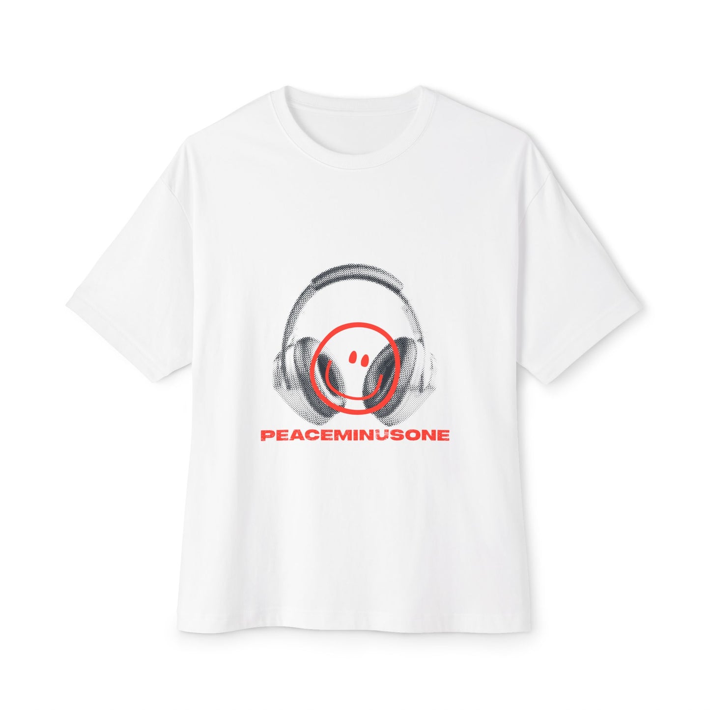 Smiley Beats Graphic Unisex Oversized Boxy Tee