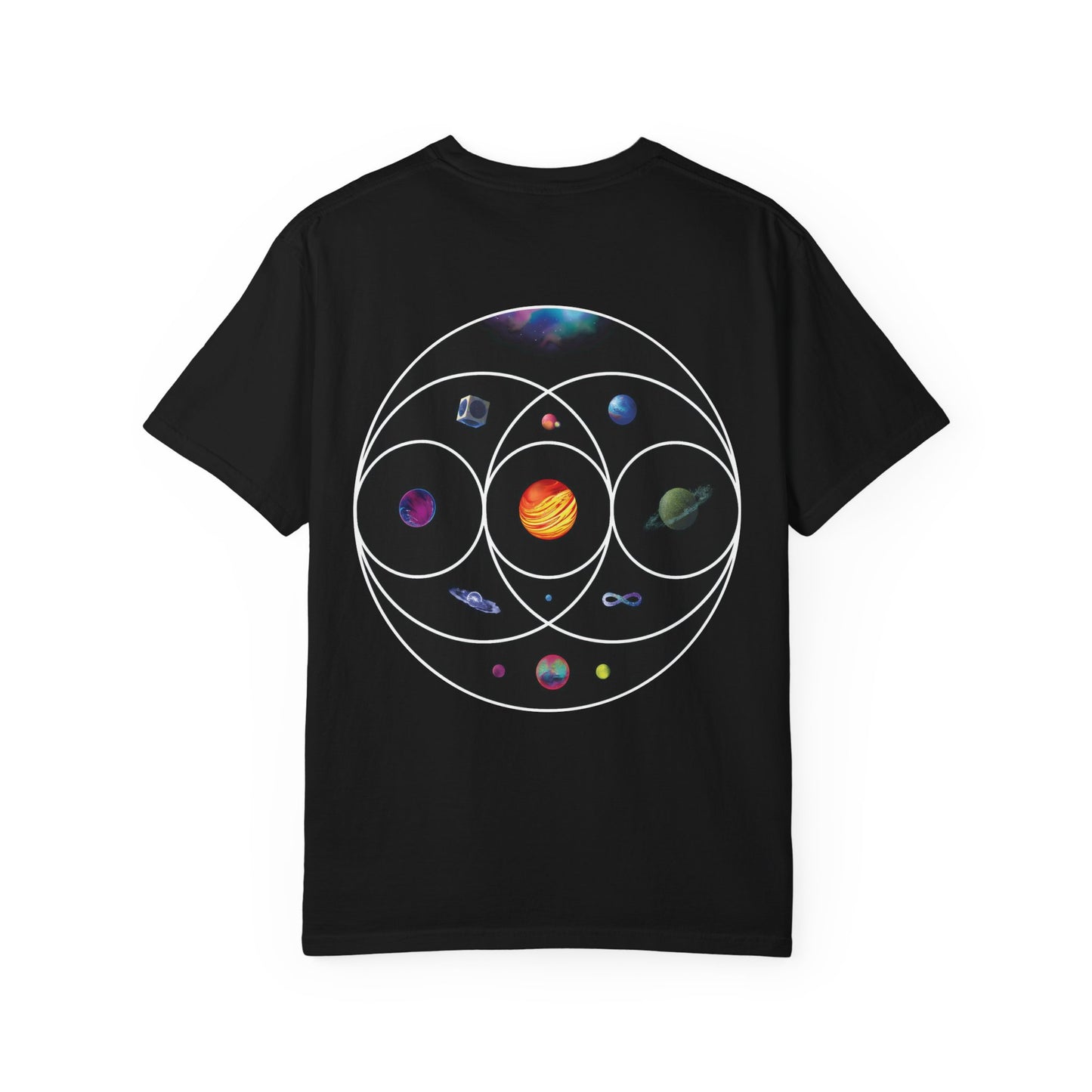 Unisex Garment-Dyed T-Shirt Inspired by Coldplay’s Illustration Concept_B