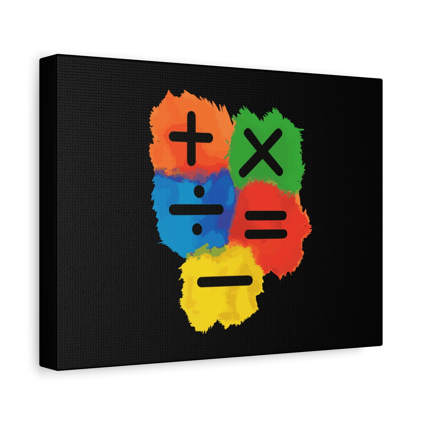 Orange Equals Symbol Matte Canvas