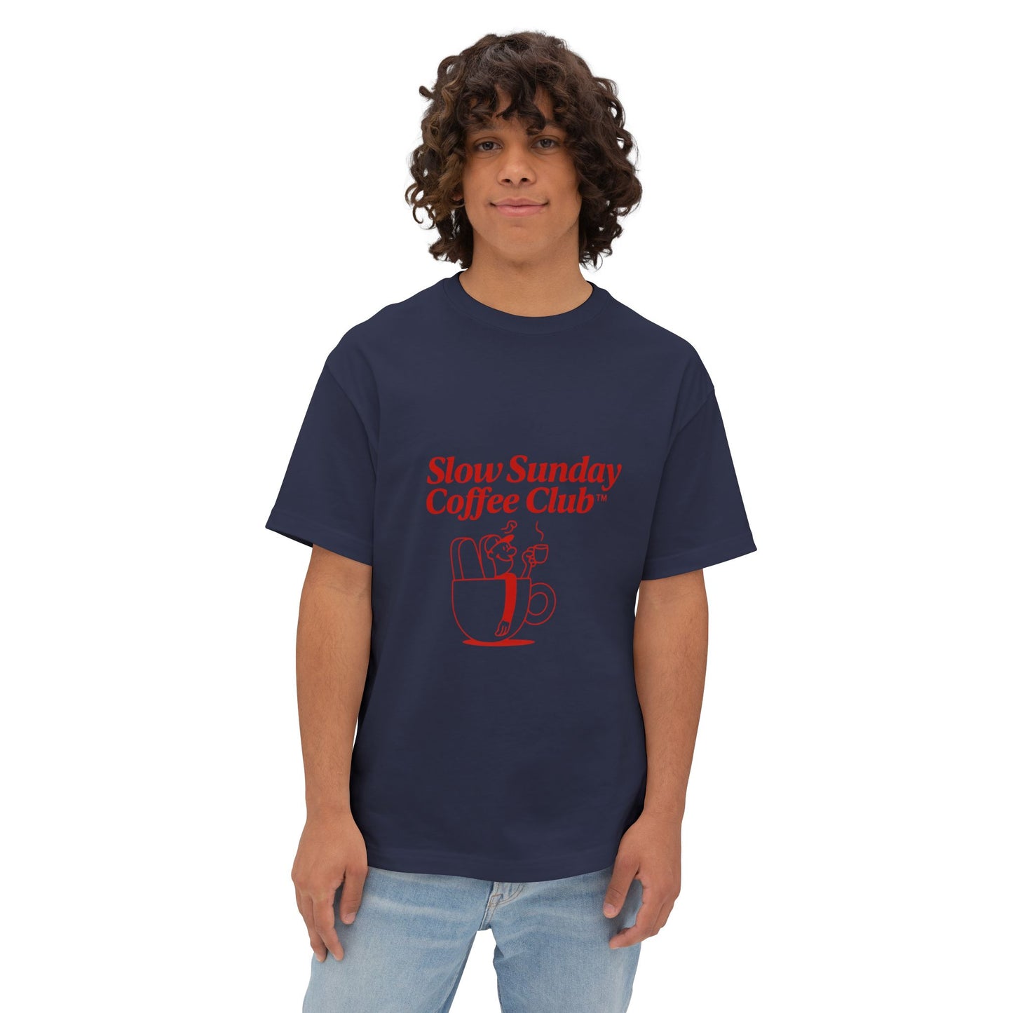 Unisex Oversized Tee – Snazzy Coffe Club Edition