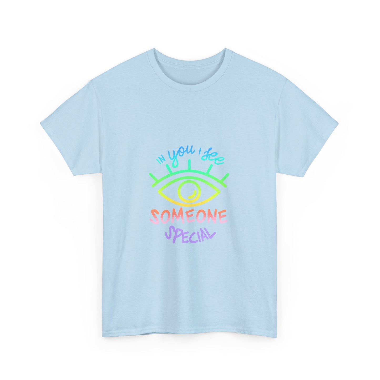 Vibrant Eye and Text Unisex Cotton Tee