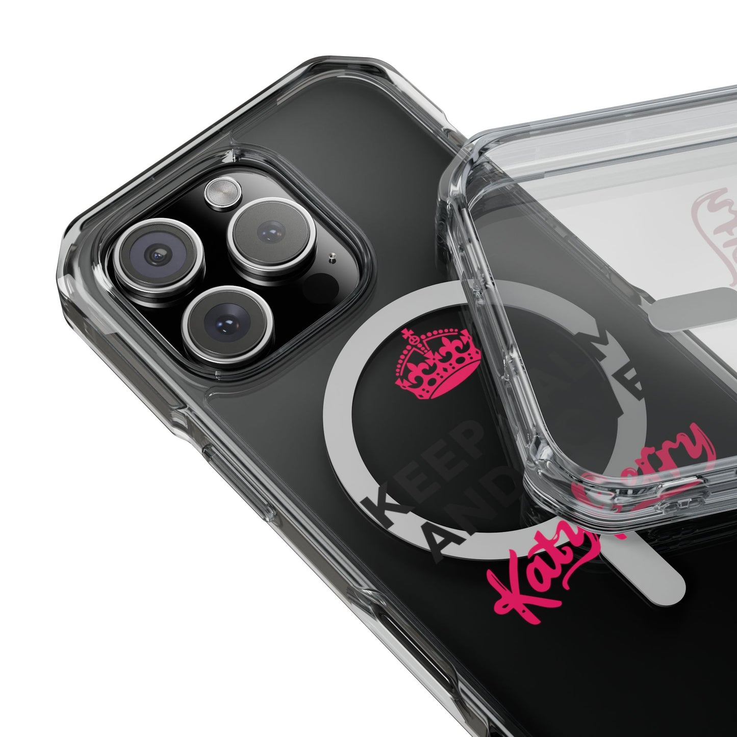 Crown over Katy Perry Signature” Magnetic Clear Impact cases