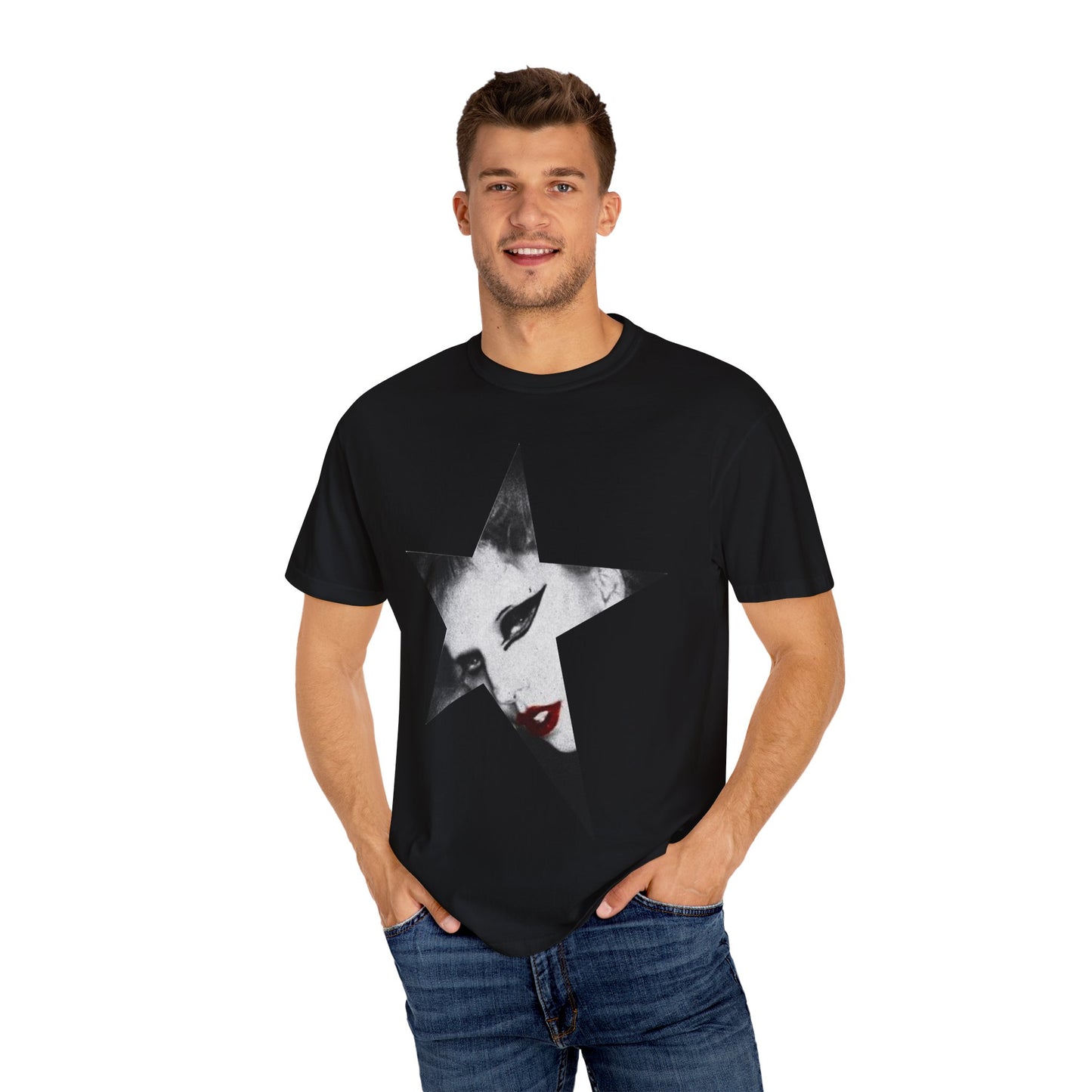 Born This Way Star Face-Unisex Dyed Tshirt