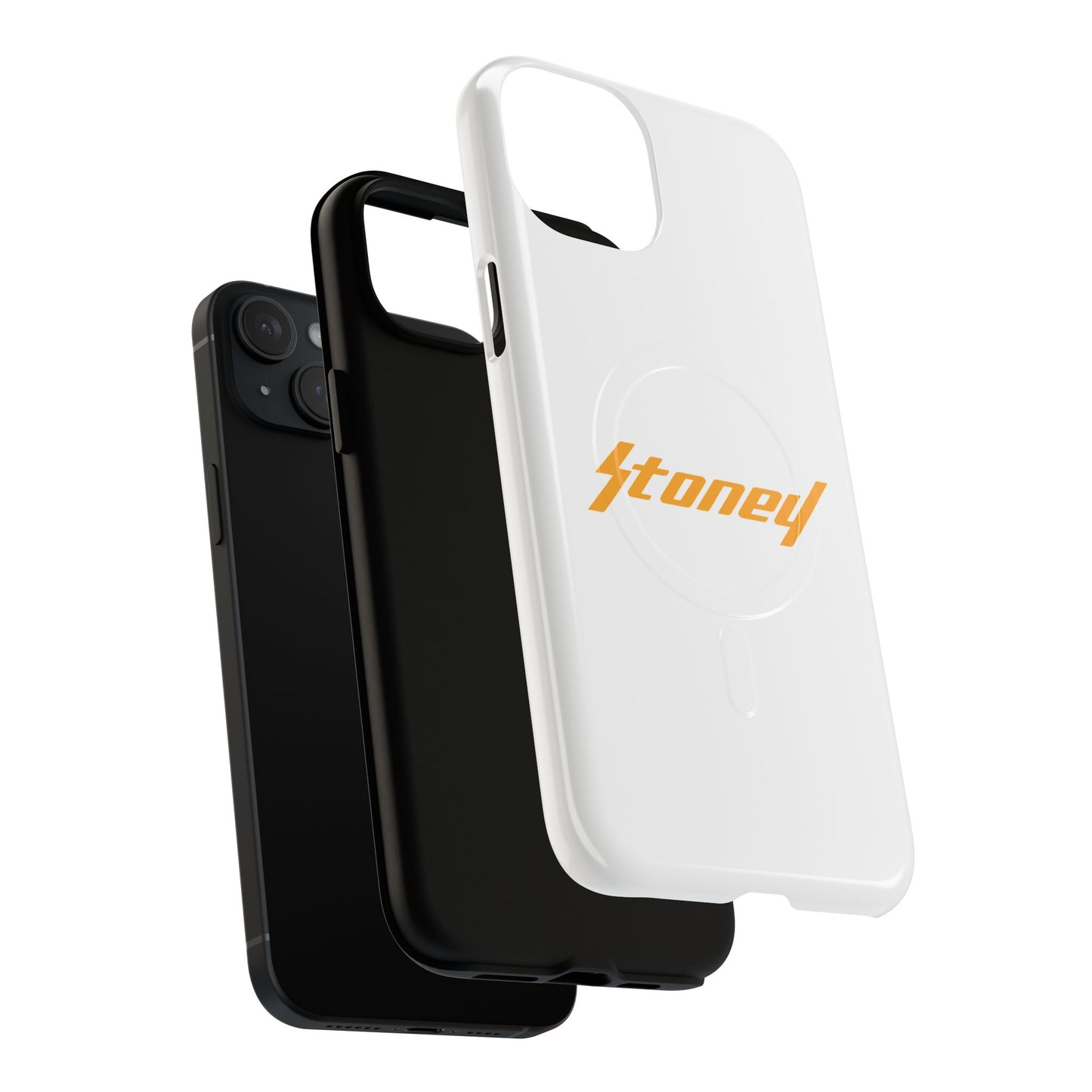 Orange Lightning Text Logo Tough Magnetic Case