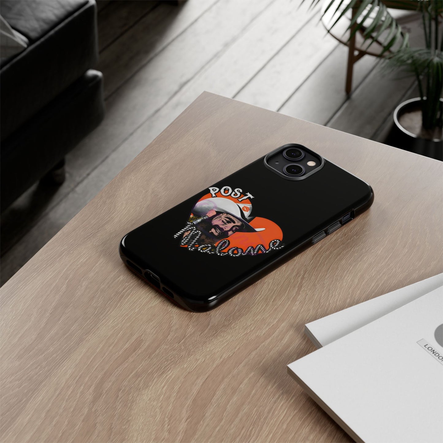 Tough iPhone Case (12–16 Pro Max) – Post Malone Heart Design