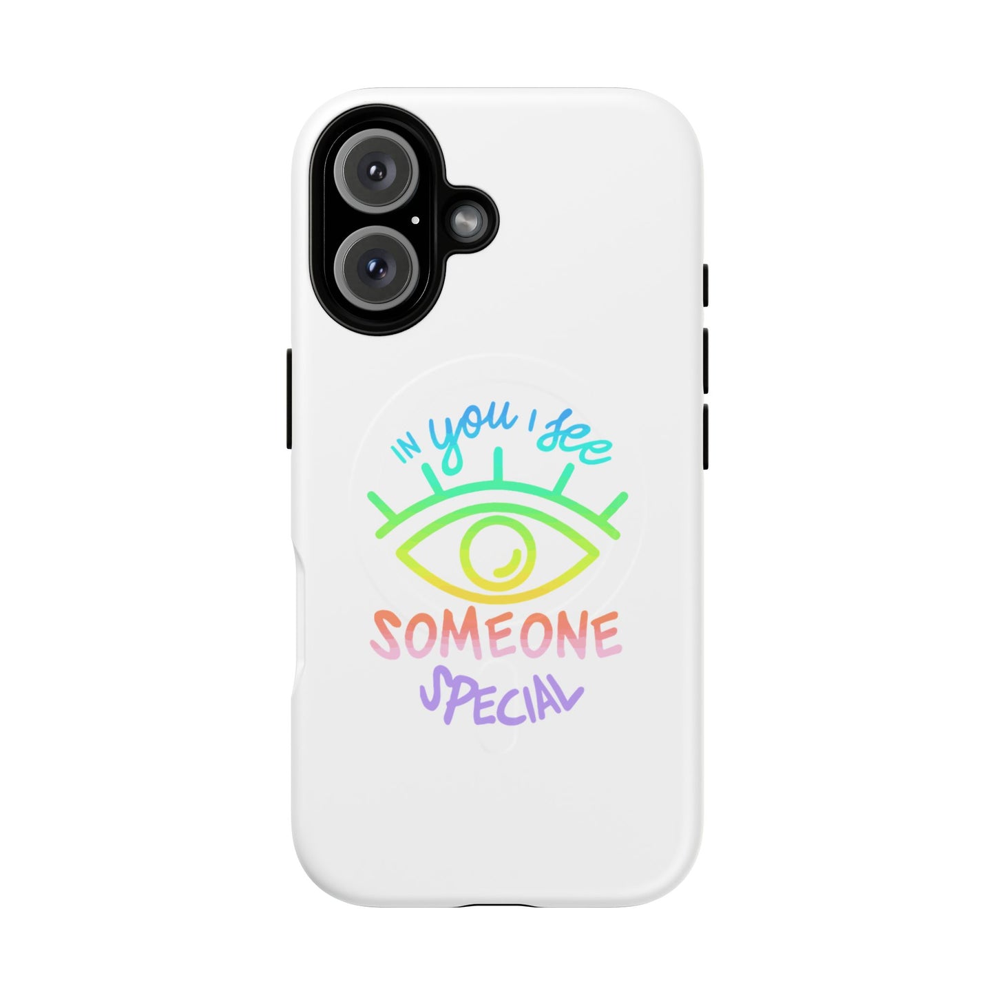 Vibrant Eye and Text Tough Magnetic Case