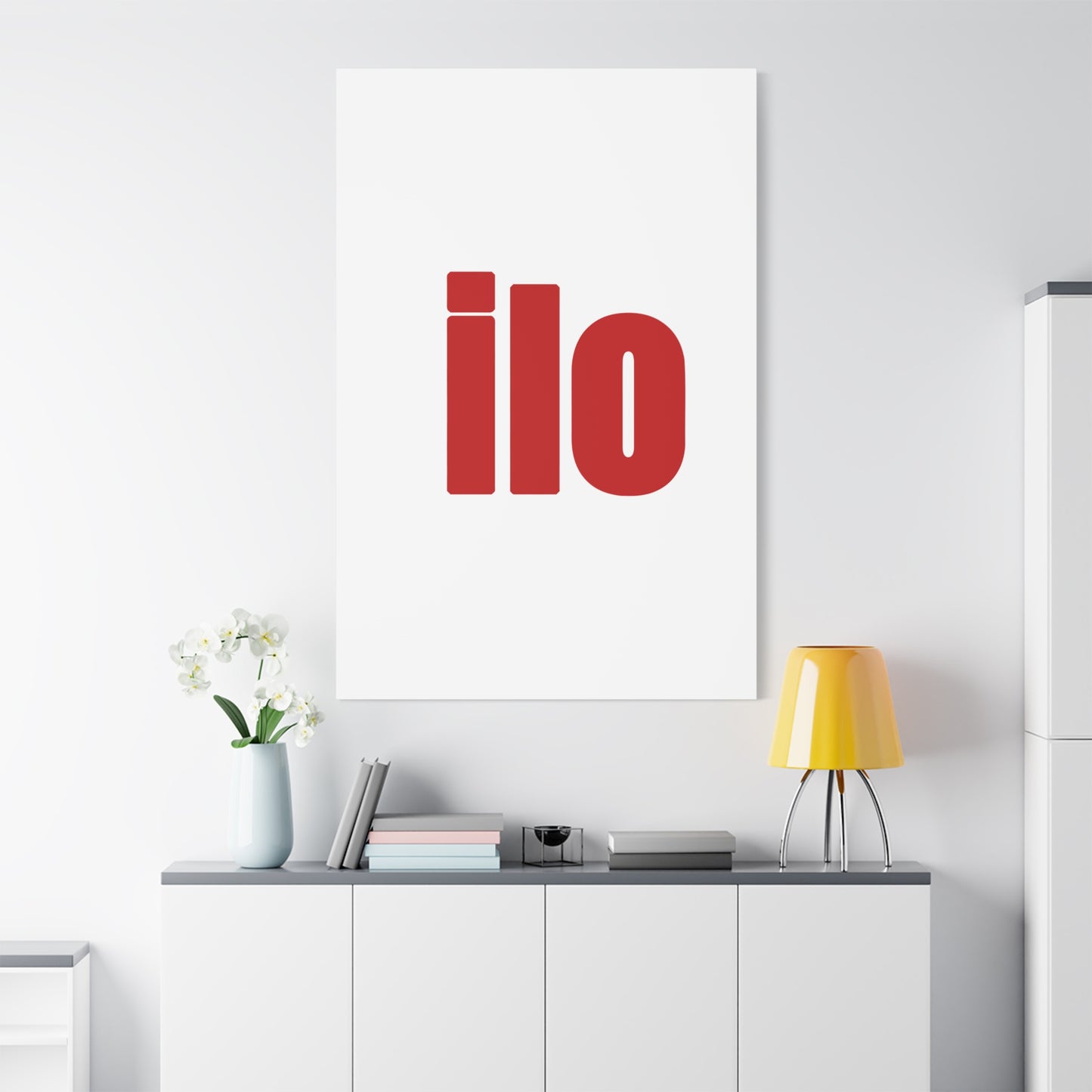 ILO Bold Red Block Matte Canvas