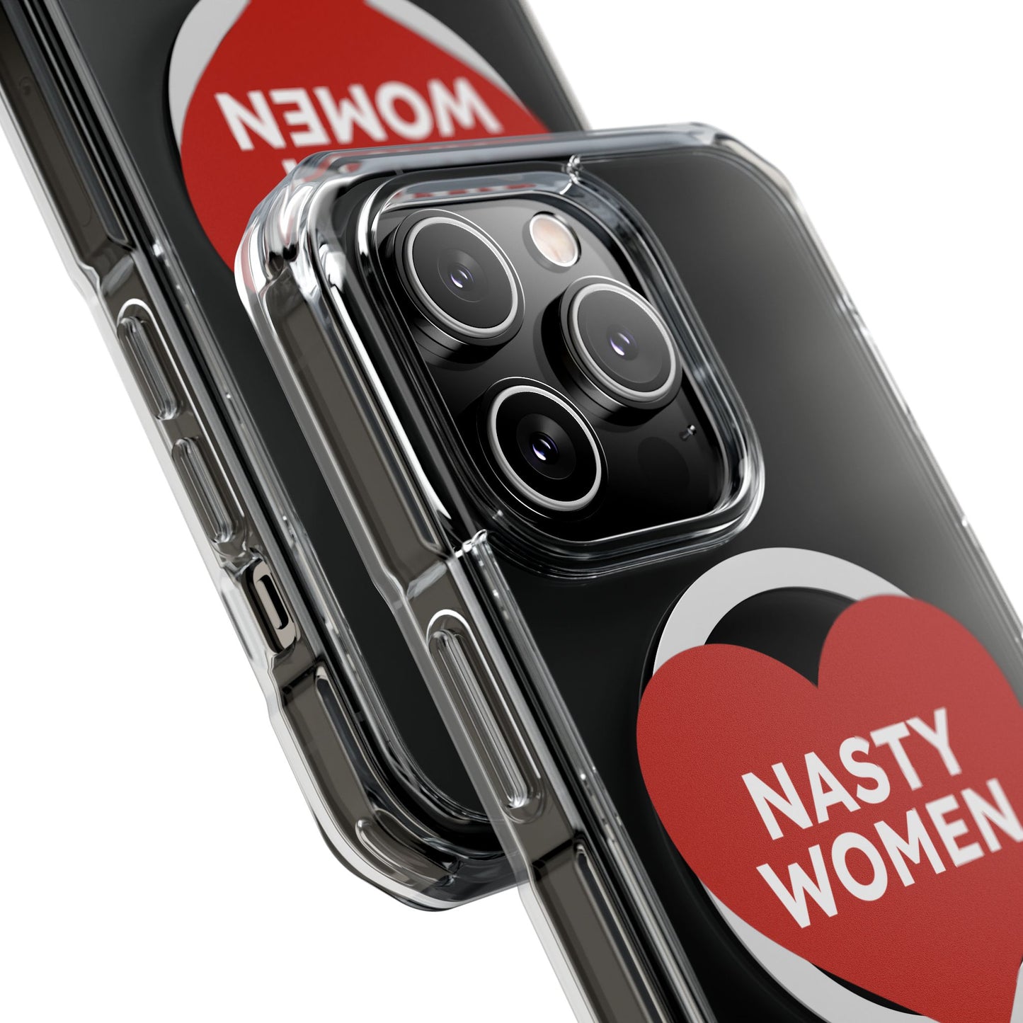 Nasty Women Heart Magnetic Clear Impact cases