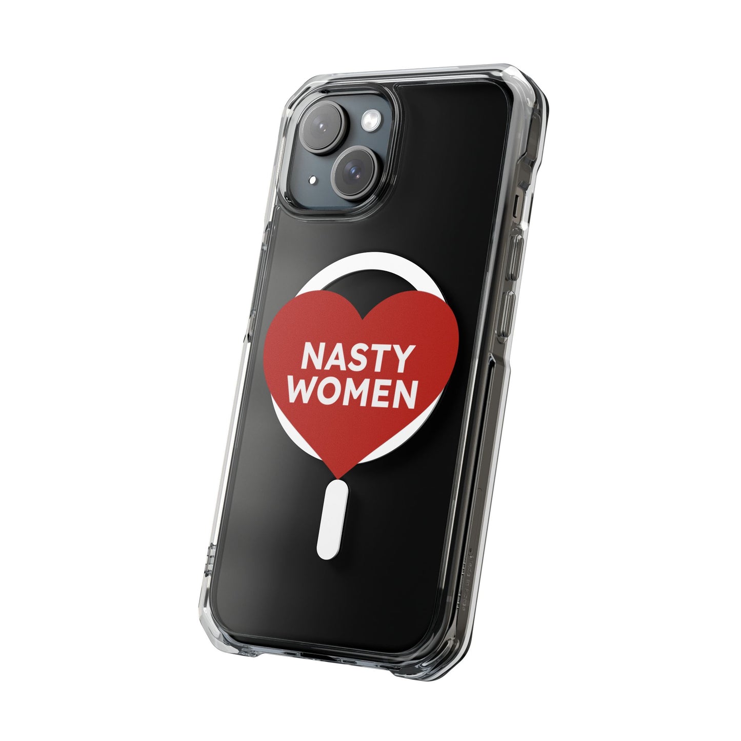 Nasty Women Heart Magnetic Clear Impact cases