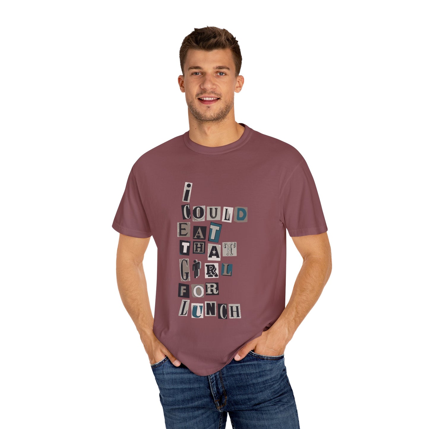 Mixed Message Collage Unisex Dyed T-shirt