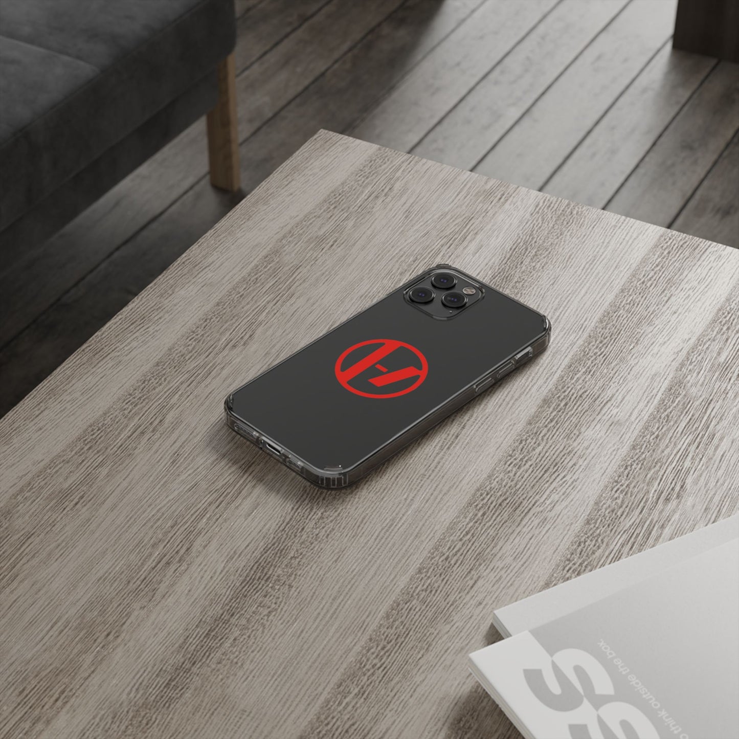 Crimson Orbit Clear Case