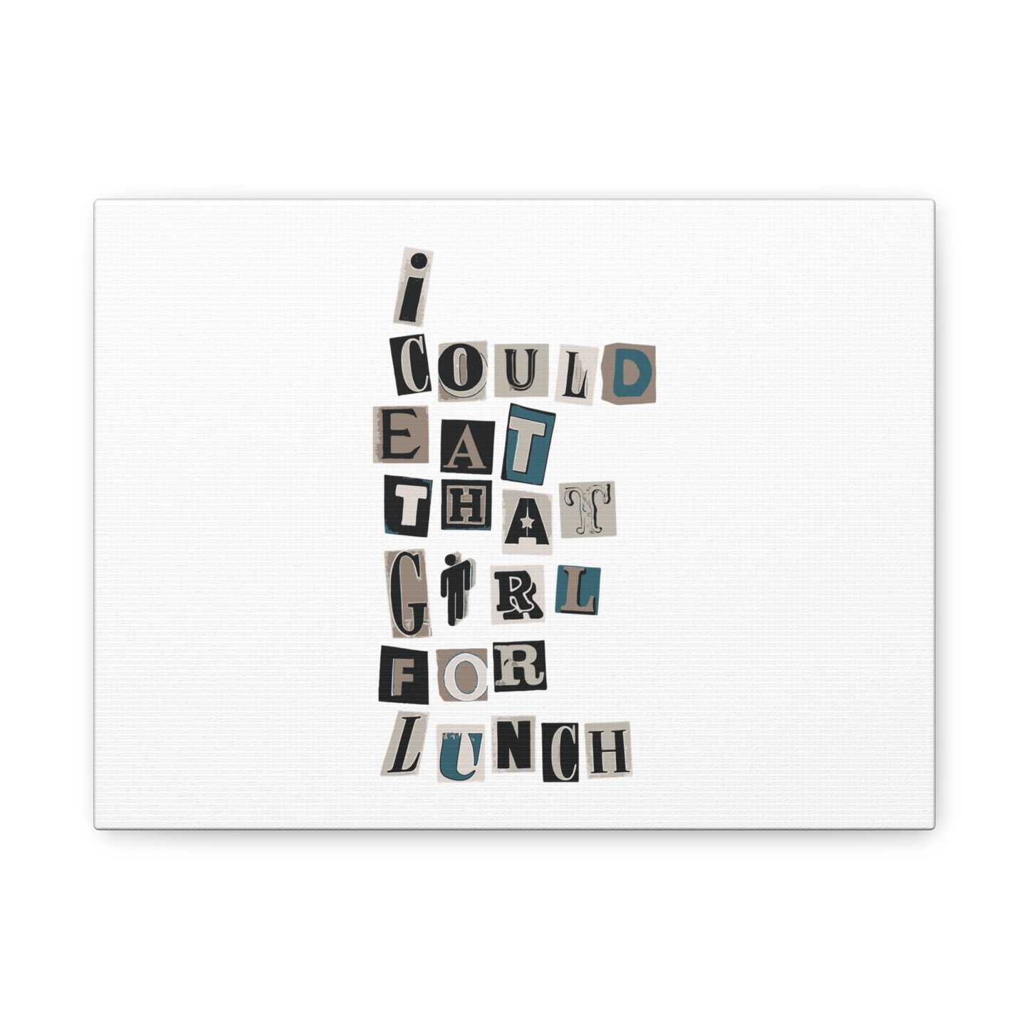 Mixed Message Collage Matte Canvas