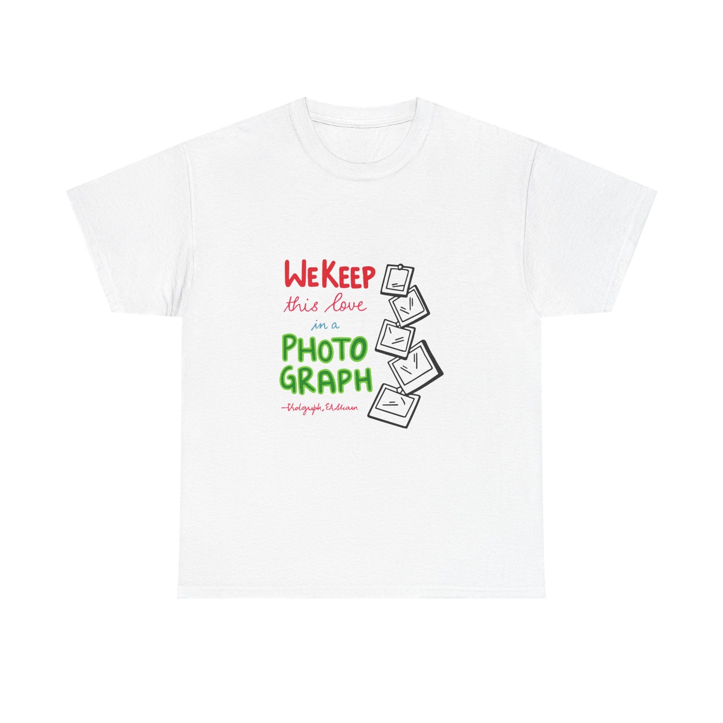White Paw Print Unisex Heavy Cotton Tee