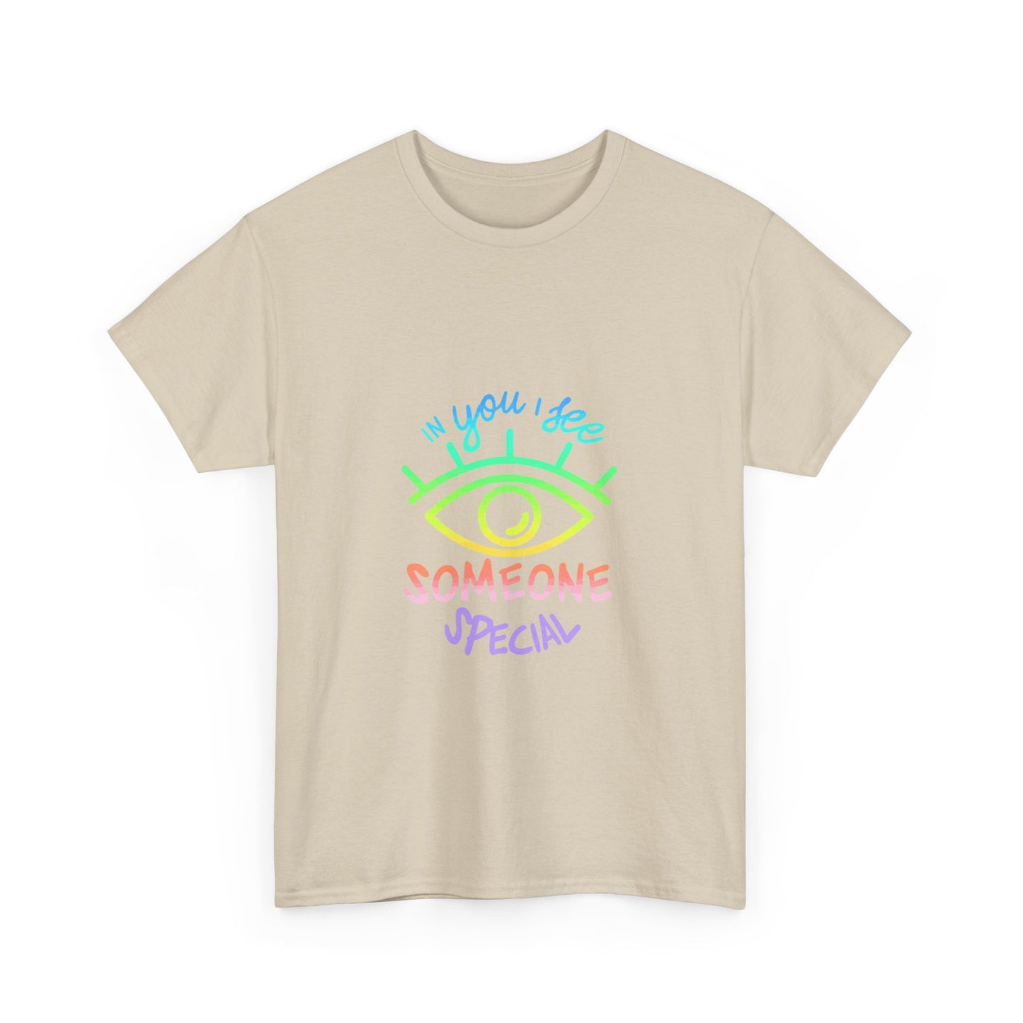 Vibrant Eye and Text Unisex Cotton Tee