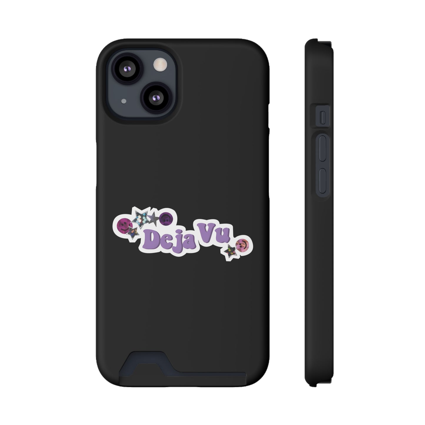 Phone Case + Card Holder For Iphone 13 – Olivia Rodrigo Deja Vu | Black Edition