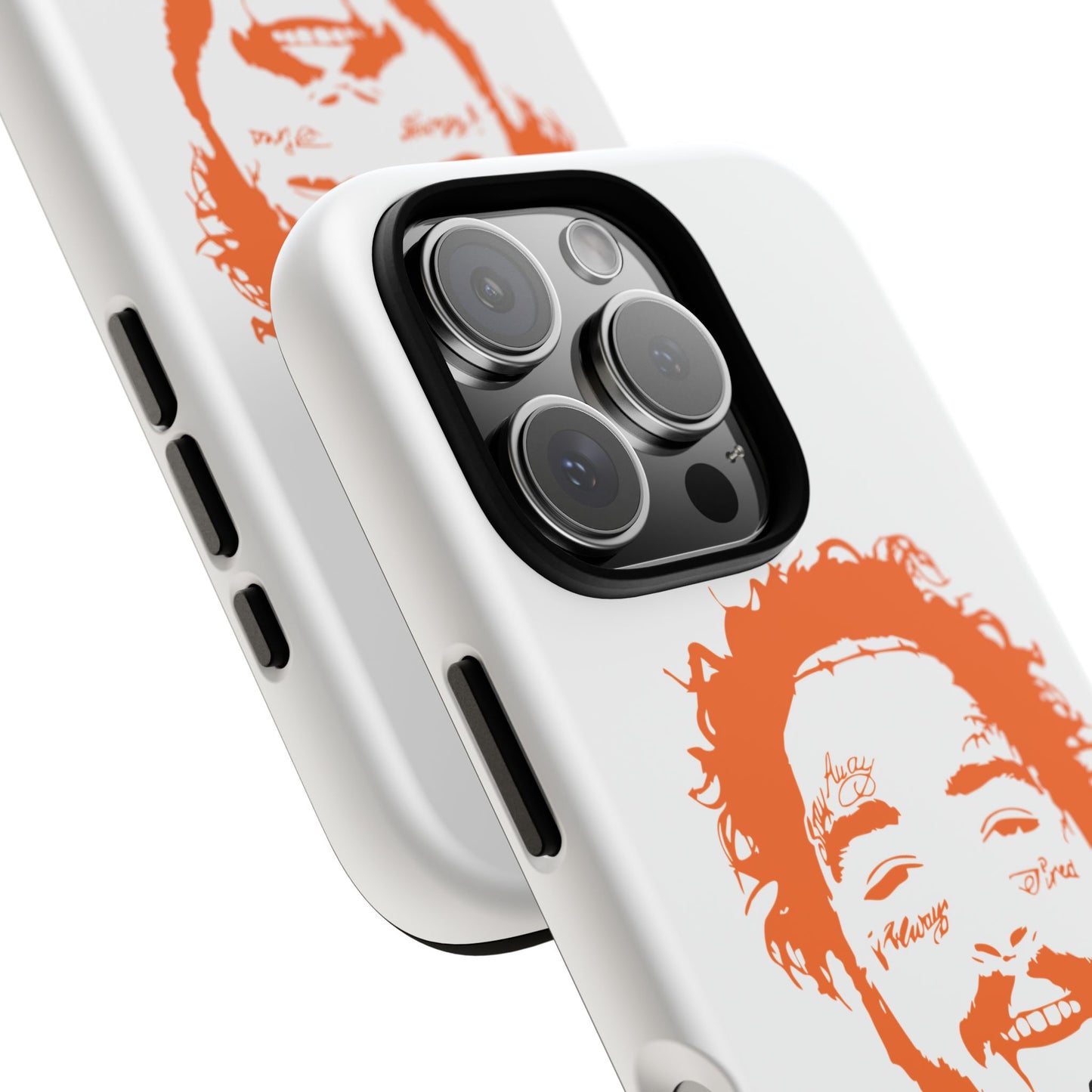 Tough iPhone Case (12–16 Pro Max) – Post Malone Name Design with Picture