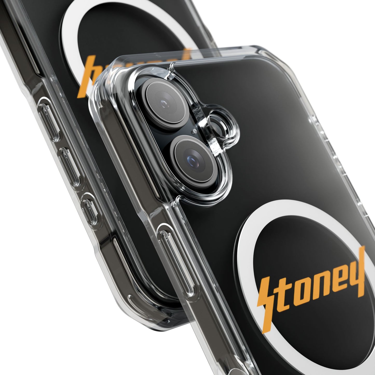 Orange Lightning Text Logo Magnetic Impact Case