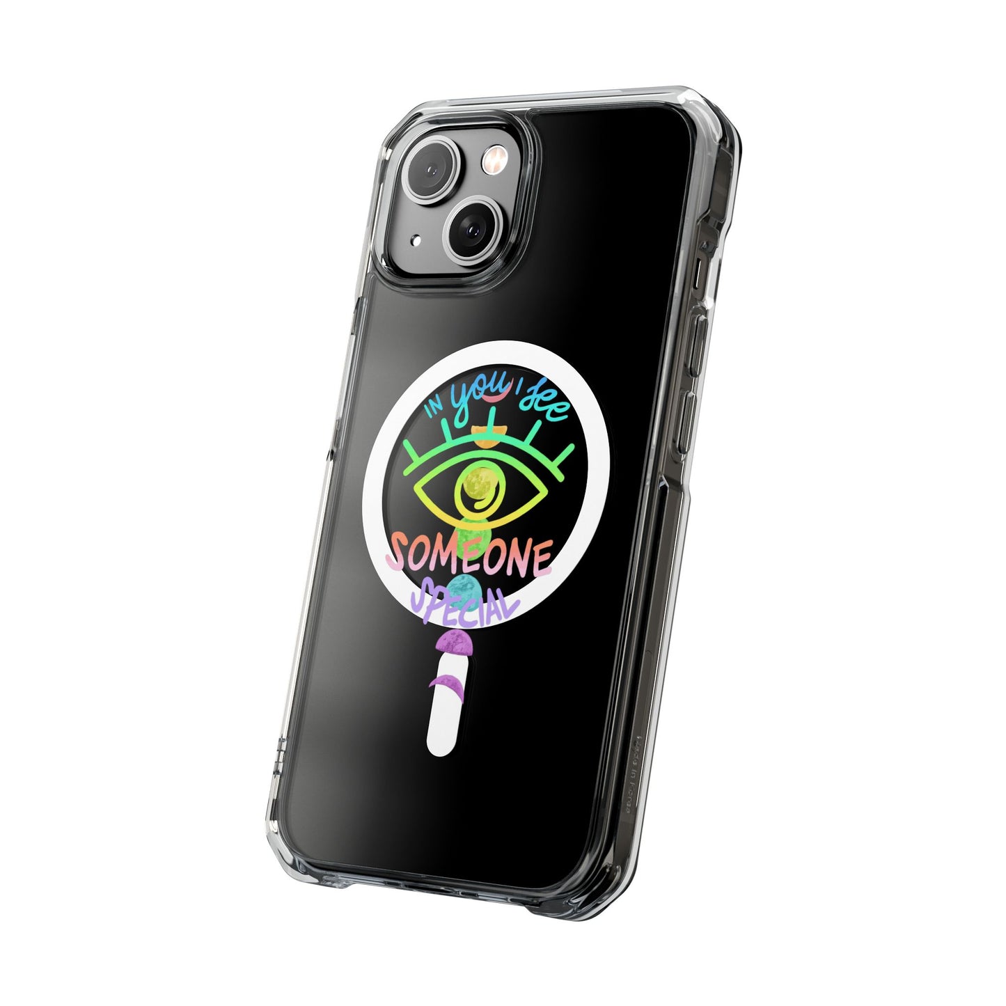 Rainbow Lunar Phases Magnetic Clear Impact case