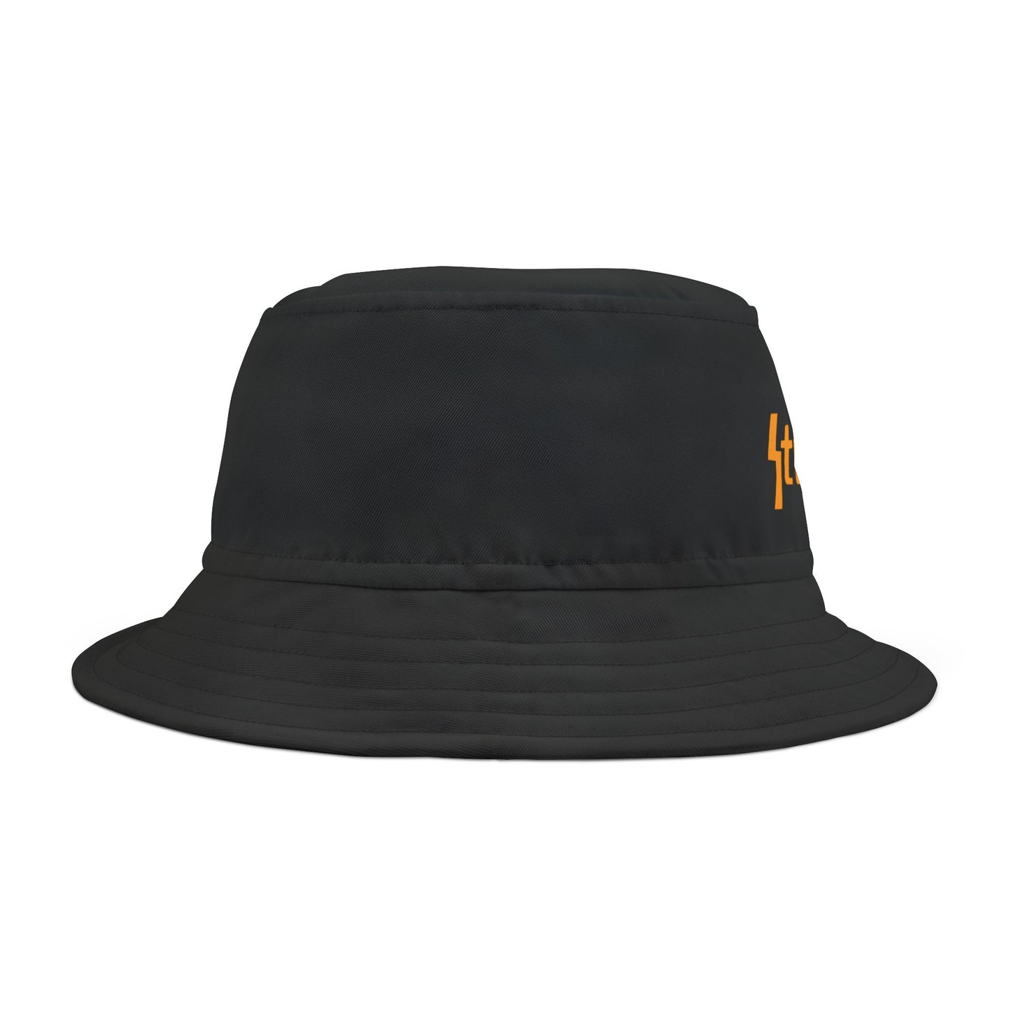 Orange Lightning Text Logo Bucket Hat