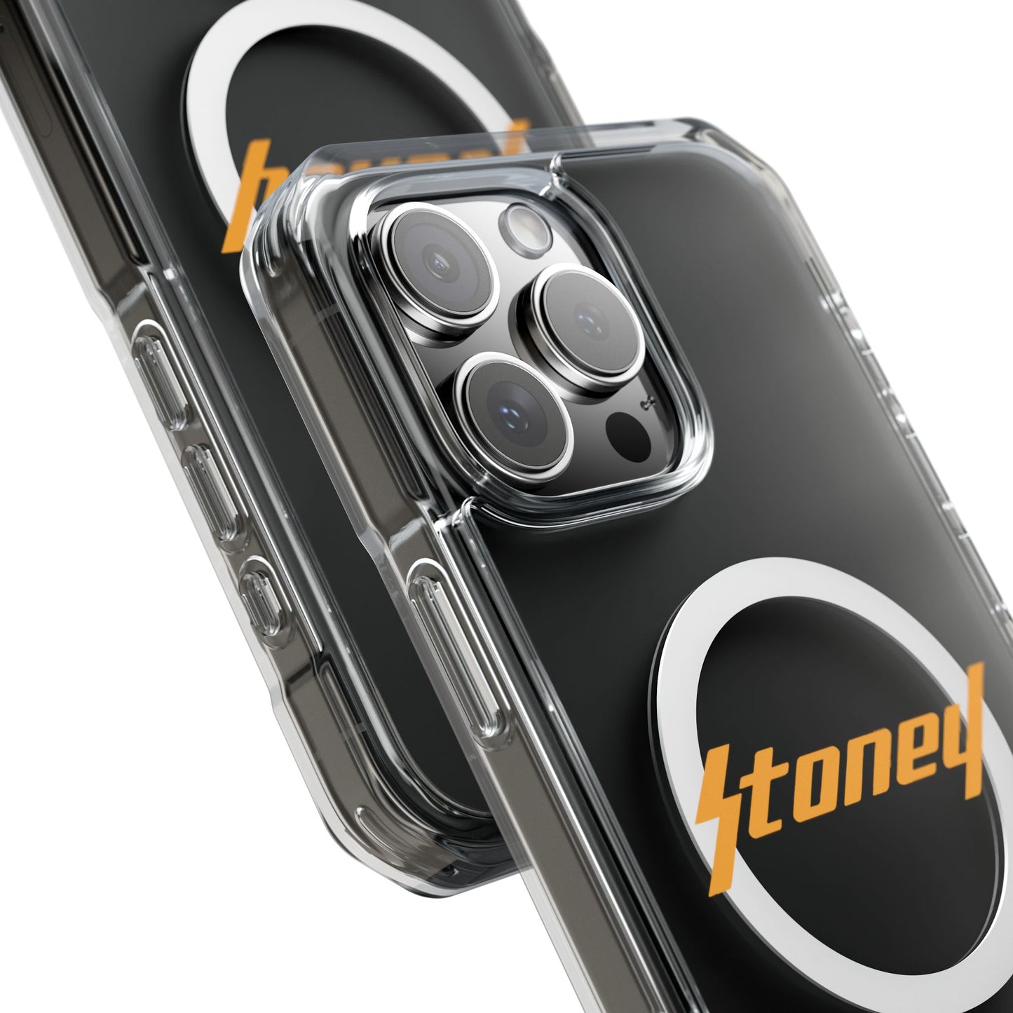Orange Lightning Text Logo Magnetic Impact Case