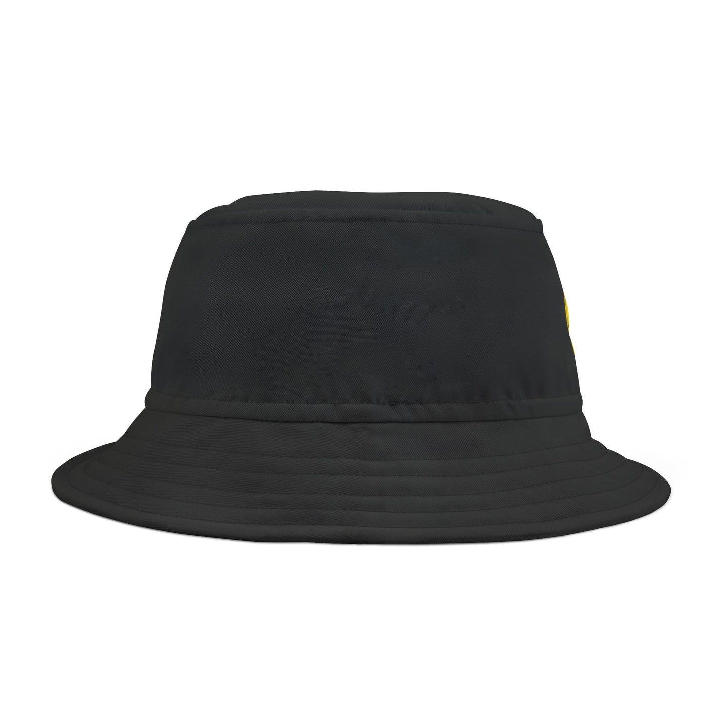 Minimalist Black Disc Outline Bucket Hat