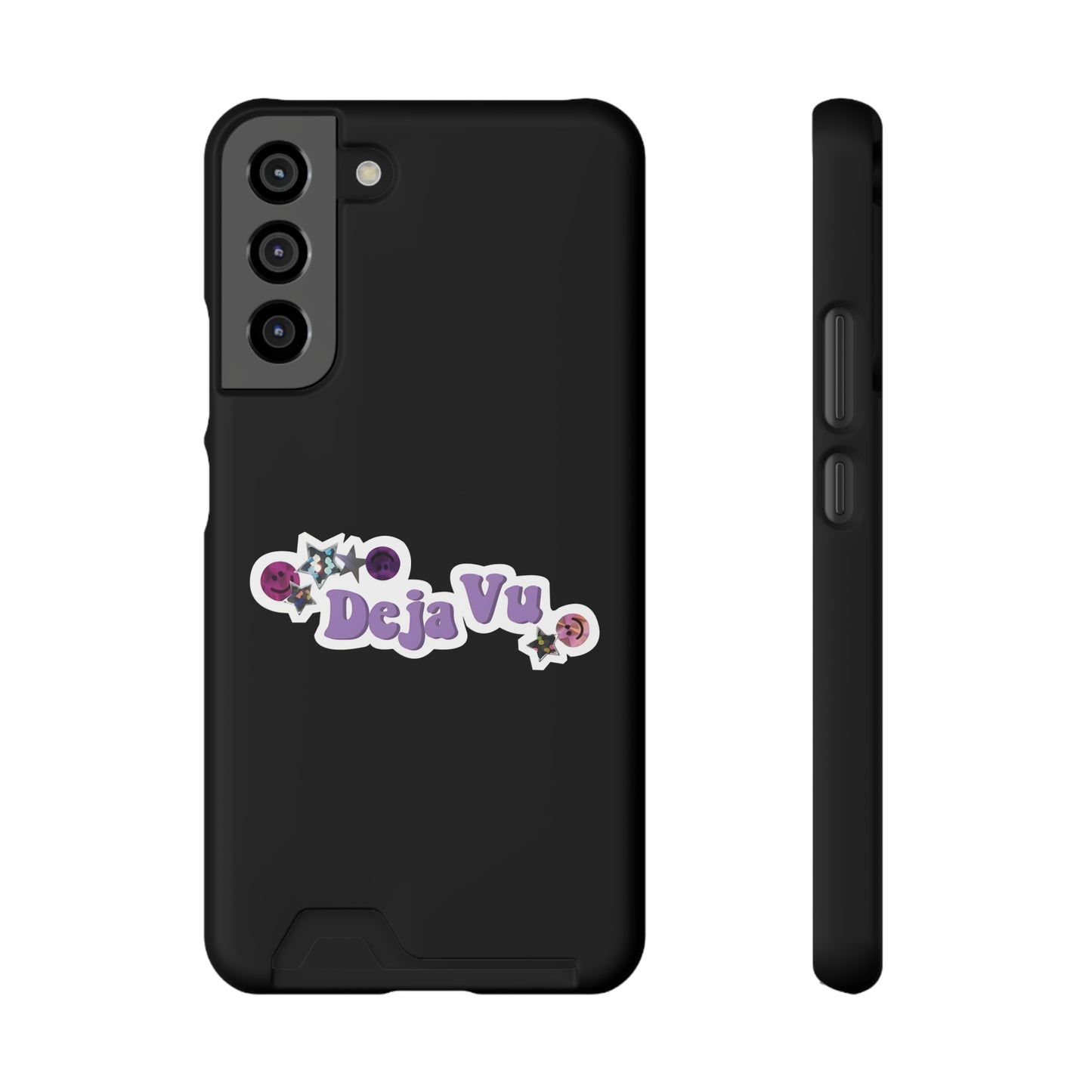 Phone Case + Card Holder For Samsung S21 to S22 – Olivia Rodrigo Deja Vu | Black Edition