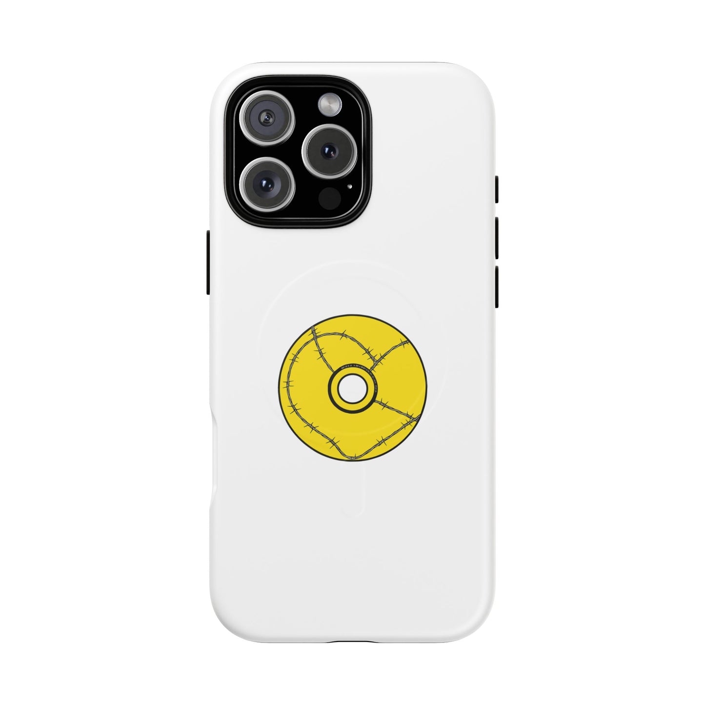 Minimalist Black Disc Outline Tough Magnetic Case
