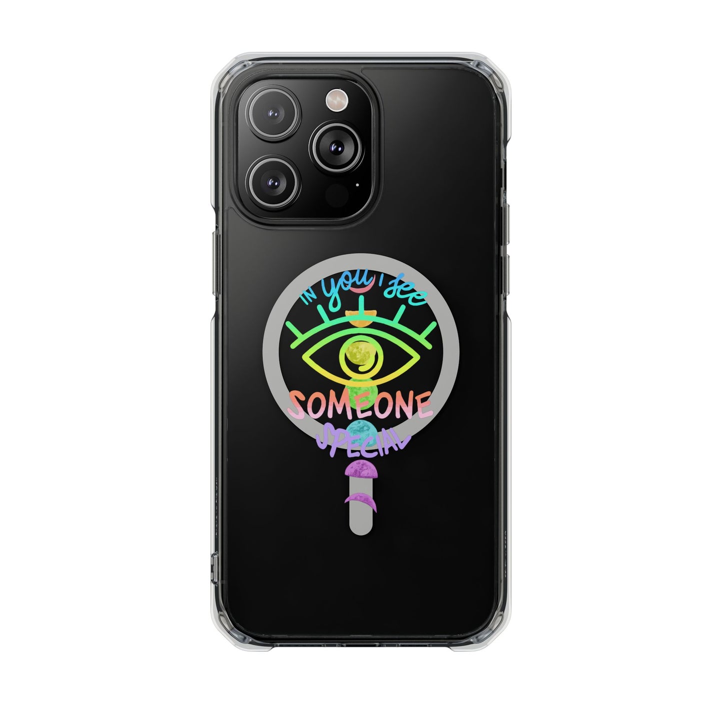 Rainbow Lunar Phases Magnetic Clear Impact case