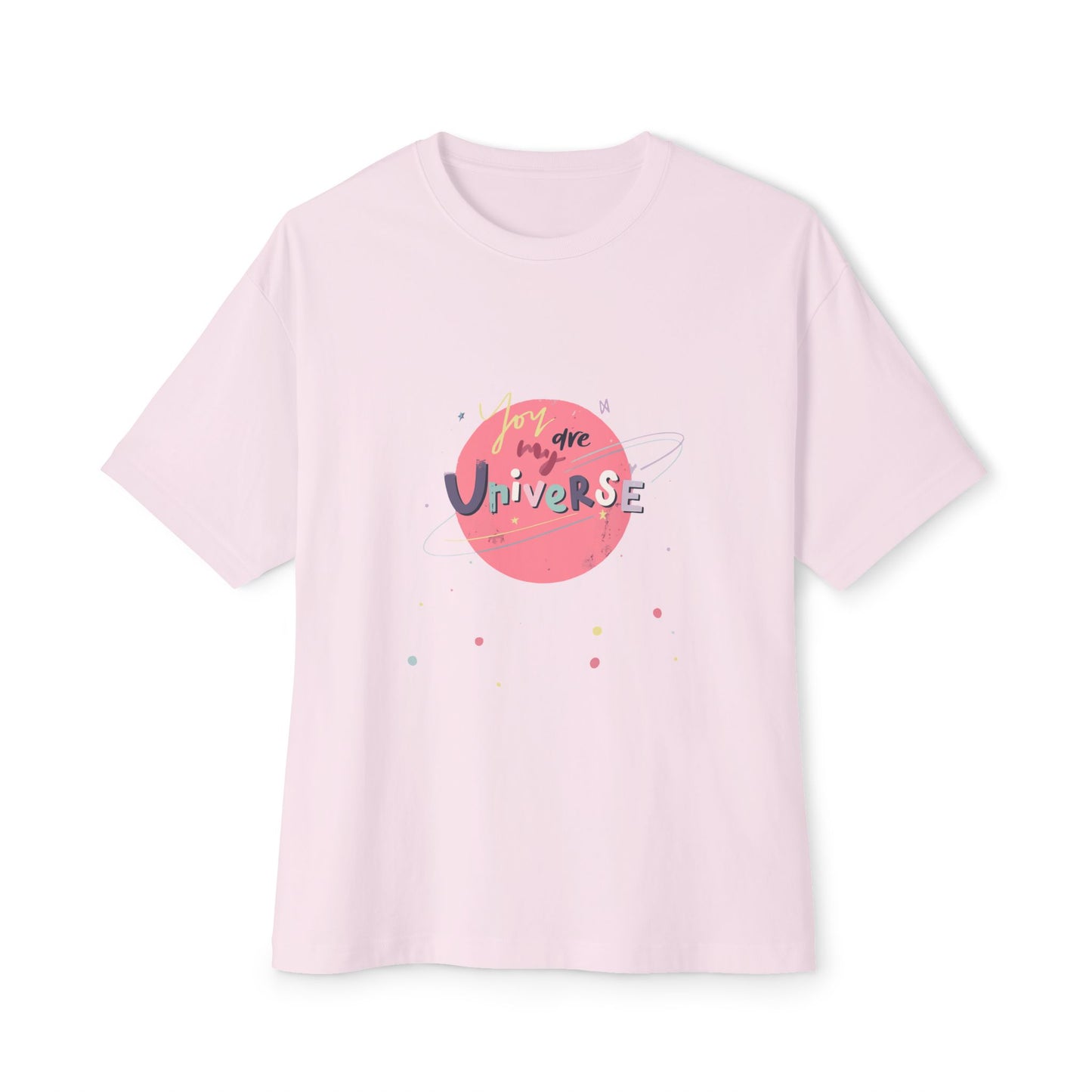 Pastel Planet & Universe Unisex Oversized Boxy Tee